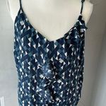 Simply Styled Blue and White Ruffled Camisole Size XLP Photo 0