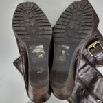 a.n.a . A New Approach Womens Boots 7 Brown Leather Knee High Wedges Heels Buckle Photo 4