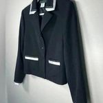 Harvé Benard New With Tags Harve Benard Jacket Blazer Black White Ribbon Trim Women’s Size 12 Photo 3