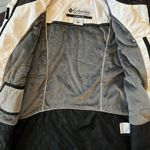 Columbia Black White Gray Patterned Soft Shell Water Resistant Jacket Small Photo 2