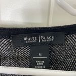 White House | Black Market NWOT White House Black‎ Market women’s shimmery metallic knit black sweater M Photo 3
