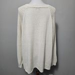 Denim & Co  Natural Shaker Stitch Crewneck Long Sleeve Sweater Size XL Photo 4