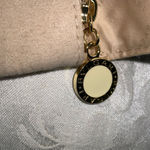 BVLGARI  Tan & Gold Metallic Zip Makeup Clutch 10x7x.5 Photo 4