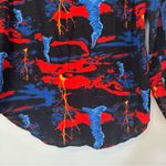 Wrangler  Western Wear Vintage Storm Lightning Novelty Print Snap Front Shirt Photo 5