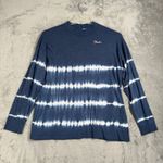 PINK - Victoria's Secret Victoria's Secret PINK Shirt Womens Blue White Tie‎ Dye Long Sleeve Crew Small Photo 1