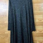 Old Navy  size Medium Black/Gray Variegated Crewneck Long Sleeve Knit Dress Photo 0