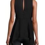 Elizabeth and James ELIZABETH JAMES SLEEVELESS GOTH HANDKERCHIEF ASYMMETRICAL HEM ROUND NECK TOP Photo 1