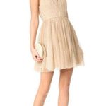 Alice + Olivia ππ Monica Tulle Party Dress ~ Natural Gold Glitter 4 NWT Photo 4