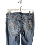 Wrangler Rock 47 by‎  Jeans Y2k 28 Blue Cross Embroidery Bootcut Low Rise Denim Photo 1