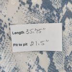 Altar'd State A Beautiful Soul Blue and White Sleeveless Tiered Dress Sz Large Snakeskin Print Photo 6