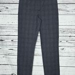 Banana Republic  NWT Size 6 Gray & Navy Blue Plaid High-Rise Sloan Dress Pants Photo 0