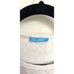 J. McLaughlin  Top Womens XL White Embossed Diamond Jacquard Short Sleeve Crew Photo 2