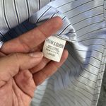 Frank & Eileen Women's Super 100s 2 Ply Cotton Striped Shirt Sz Large READ Photo 4