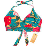 Kona Sol  Colorful Floral Bikini Top Photo 0