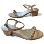 Lilly Pulitzer Rory Open Toe Sandal Tan with Gold Studs and Metallic Detail 7 Photo 1