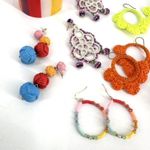Hipanema Colorful‎ Pride Handmade Macrame Crochet Earrings Bracelets Lot Group Pink Photo 2