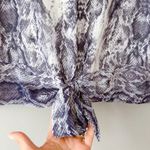 Vince Camuto  Women's Snake Print Tie Front Shirt Blouse Top Size Small Photo 5