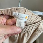 C&C California  Linen Cargo Pants Size M Beige Straight Leg Pockets Easy Fit Photo 5