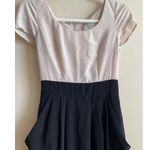 H&M light pink and black color block pleated dress Sz 4 Photo 1