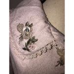 Fille Clair Pink Floral Jacquard Embroidered Jacket Size S Lace Trim Grannycore Photo 4