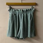 SheIn Light Gray Ribbed High Waisted Paper-Bag Short Shorts Size S EUC Photo 10