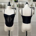 Urban Outfitters UO  Black Bustier Crop Top M Photo 1