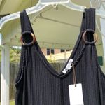 Black Maxi Ribbed Summer dress with Slits & Ring detail M Size M Photo 1