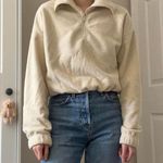 Urban Outfitters cream half-zipped sweatshirt Photo 0