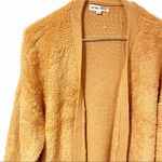 Daisy May  Large Burnt Orange Sherpa Eyelash Long Open Front Cardigan Photo 1