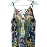 Farm Rio  Mini Floral Print Colorful Sleeveless Lace up Detail Dress Photo 2