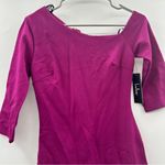 Lulus  Precious Thing Magenta‎ Asymmetrical Off The Shoulder Mini Dress Sz S NEW Photo 3