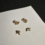 Dove 2 Avon Christmas Holiday Pierced Stud Enamel Earrings Candy Cane / Photo 5