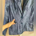 Havana jack’s cafe blue floral denim jacket/blazer Sz 8 Photo 2