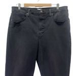 Good American NWT  Good Legs Step Hem Distressed Jeans Black141 Size 10 | Fits 16 Photo 5