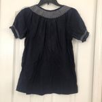 Esprit EDC  womens smocked embroidered boho top blue small Photo 2