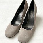 Stuart Weitzman NEW Mary Mid Heel Pump Tan Suede Block Heel Size 9.5 M Photo 1