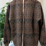 L.L.Bean Vintage  Womens Size M Wool Alpaca Fair Isle 1/4 Zip Fleece Pullover Top Photo 2