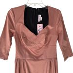 Deadly Dames Micheline Pin Up Wiggle Elegant Satin Dress NWTs Vixen Pink Photo 4