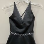 Jessica McClintock Gunne Sax Black Vintage Gown Party Dress Sz 1 Satin Photo 1