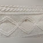 Vintage For Eatons Cableknit 100% Virgin Wool Cream Turtleneck Sweater, Medium White Photo 2