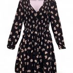 Maeve Anthropologie Dress Small White Heart Feminine French Girl Neutral Fall Black Photo 0