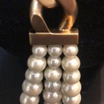 Anne Klein gold tone faux Pearl chain link necklace Photo 2
