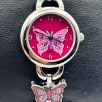 Bongo  Butterfly Silver Tone Stainless Steel Women’s Watch Working New Battery Photo 0