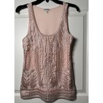 EXPRESS  Pink‎ Metallic Thread Lace Tank Top Women's Size S Petite Photo 4