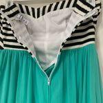 Speechless  Strapless Dress in Black and Teal Photo 2