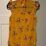 Floral blouse with smock neck line Size L Photo 0