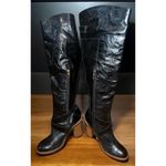 Boutique 9 High Chunky Heel Tall Boots Btcharissa Black Leather. Size 7M Photo 2