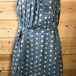 Line and Dot  Strapless Polka Dot Denim Dress Photo 1