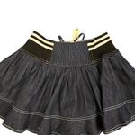 Anthropologie Pilcro Sporty Tiered Denim Mini Skirt Size Medium Blue Photo 9