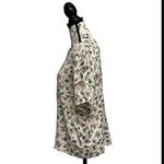 VINTAGE KRIS DEE 80s SILK SATIN MICRO FLORAL BLOUSE CREAM S HAWAII PREPPY MICRO Pink Photo 2